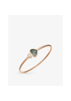 Chopard Happy Hearts 18ct Rose-Gold, 0.05ct Diamond and Mother-Of-Pearl Bangle Bracelet
