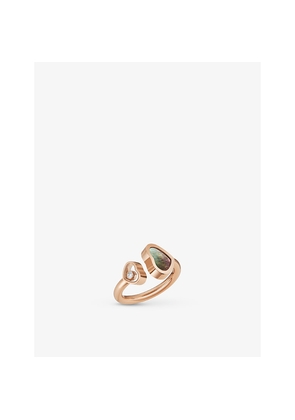Chopard Happy Hearts 18ct Rose-Gold, 0.04ct Diamond and Mother-Of-Pearl Ring