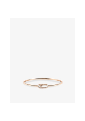 Messika Move Uno Flex Medium 18ct Rose-Gold and 0.34ct Brilliant-Cut Diamond Bangle Bracelet