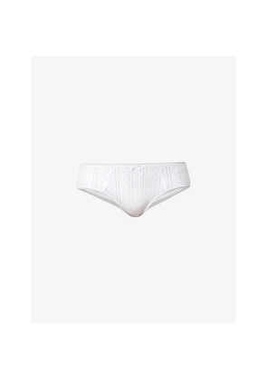 Womens Cou Cou Intimates The Cosy Pointelle-Pattern Cotton Briefs