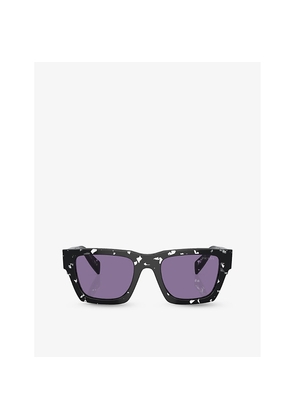 Womens Prada Pr A06S Rectangle-Frame Acetate Sunglasses
