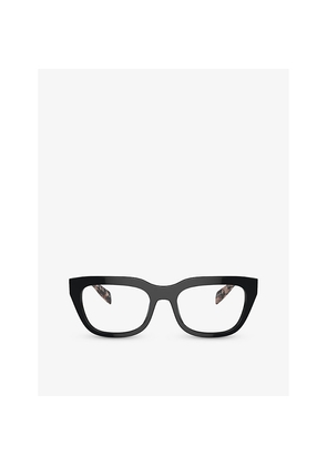 Prada Pr A06V Rectangle-Frame Tortoiseshell Acetate Optical Glasses