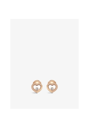 Chopard Happy Diamonds 18ct Rose-Gold and 0.10ct Diamond Earrings