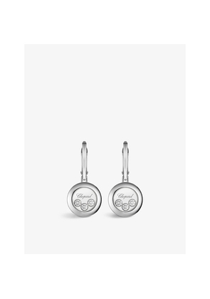 Chopard Happy Diamonds 18ct White-Gold and 0.30ct Brilliant-Cut Diamond Drop Earrings