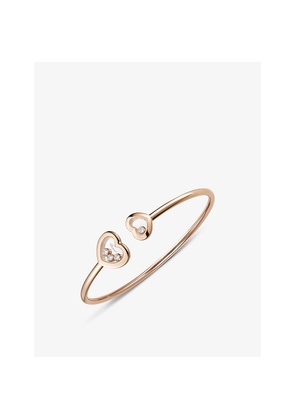 Chopard Happy Diamonds 18ct Rose Gold and 0.2ct Round-Cut Diamond Bangle