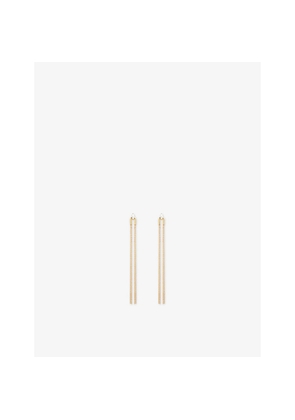 Womens Carat London Lennox Fringe Yellow-Gold Plated Vermeil Sterling Silver and Cubic Zirconia Single Drop Earring