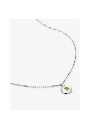 Womens Monica Vinader August Birthstone Sterling-Silver and Peridot Necklace