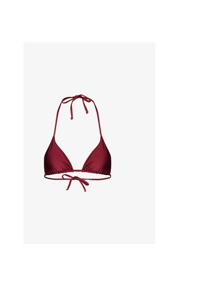 Womens Gracejacob Cherry Shimmer Triangle Bikini Top