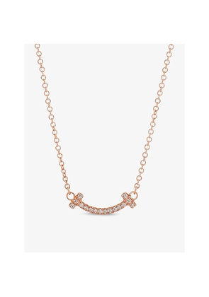 Tiffany & Co Tiffany T Smile 18ct Rose-Gold and Diamond Necklace