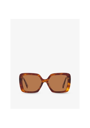 Womens Miu Miu Ps 55Ys Square-Frame Acetate Sunglasses