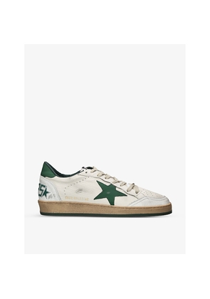 Mens Golden Goose Ball Star Star-Patch Leather Low-Top Trainers