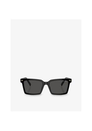 Womens Miu Miu Mu 13Zs Rectangle-Frame Acetate Sunglasses