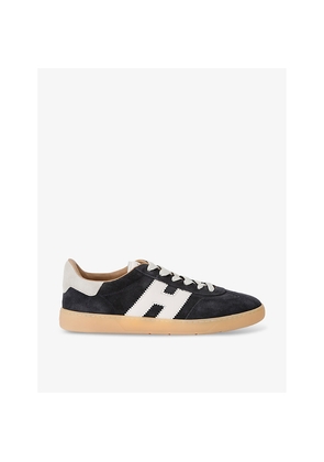 Mens Hogan Cool Logo-Patch Suede Low-Top Trainers