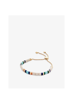 Womens Monica Vinader Delphi 18ct Yellow Gold-Plated Vermeil Sterling-Silver and Jasper Stone Bracelet
