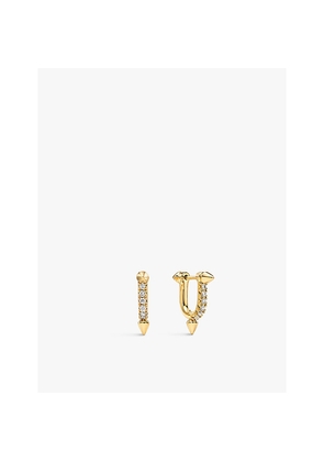 Tiffany & Co Titan By Pharrell Williams Titan Small 18ct Yellow-Gold and 0.19ct Brilliant-Cut Diamond Hoop Earrings