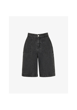 Womens Whistles Raya Patch-Pocket Denim Shorts
