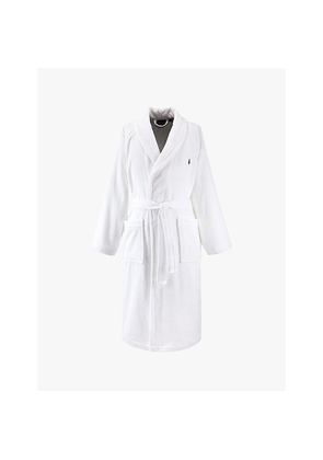 Womens Ralph Lauren Home Logo-Embroidered Relaxed-Fit Cotton Bathrobe