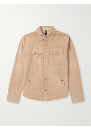 Polo Ralph Lauren - Reversible Logo-Appliquéd Suede and Shell Overshirt - Men - Neutrals - S