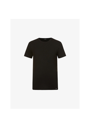 Mens Tom Ford Crewneck Regular-Fit Stretch-Cotton T-Shirt