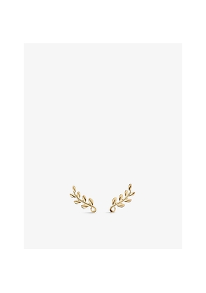 Tiffany & Co Paloma Picasso Olive Leaf 18ct Gold Climber Earrings