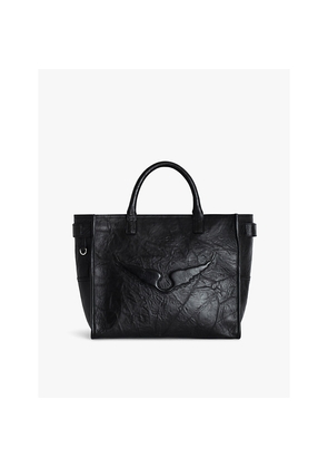 Womens Zadig&Voltaire Angel Crinkle-Effect Leather Tote Bag
