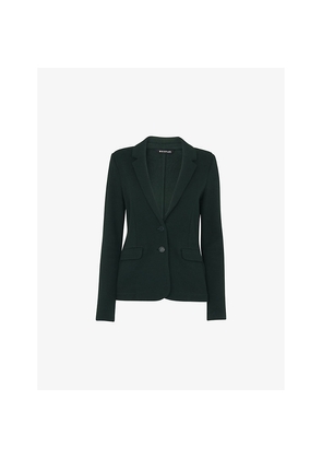 Womens Whistles Slim-Fit Single-Breasted Cotton-Jersey Blazer