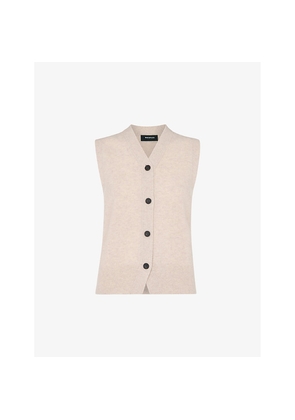 Womens Whistles V-Neck Regular-Fit Wool Vest