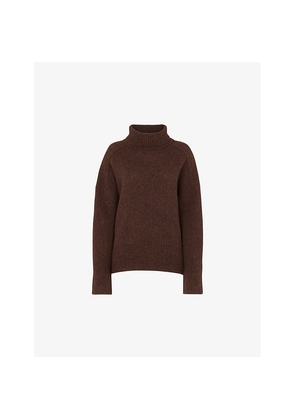 Womens Whistles Roll-Neck Knitted Wool Jumper