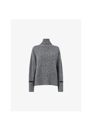 Womens Whistles Fleck Turtleneck Wool Jumper