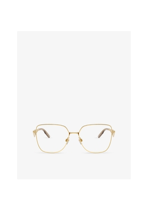 Womens Dolce & Gabbana Dg1358 Square-Frame Metal Optical Glasses