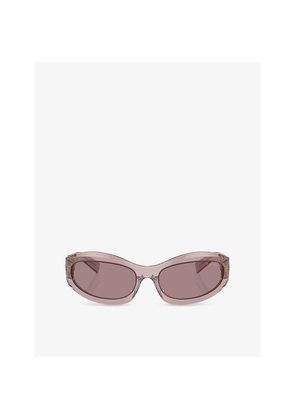 Womens Miu Miu Mu 14Zs Irregular-Frame Acetate Sunglasses