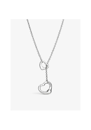 Tiffany & Co Elsa Peretti Open Heart Lariat Sterling-Silver Necklace