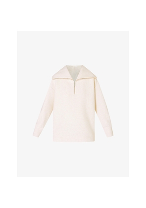 Womens Sweaty Betty Radiant Half-Zip Relaxed-Fit Stretch-Jersey Sweatshirt