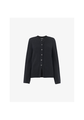 Womens Whistles Wide-Sleeved Cotton-Blend Cardigan