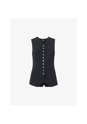 Womens Whistles Cora V-Neck Crepe Waistcoat
