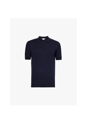 Mens Arne Cotton-Blend Knitted Polo Shirt