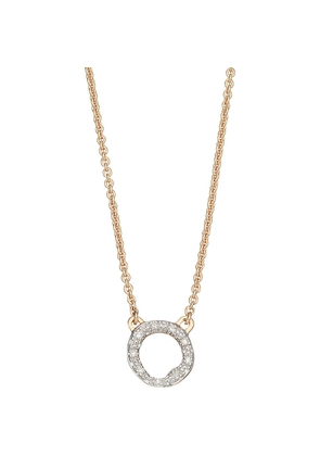 Womens Monica Vinader Riva Mini Circle 18ct Gold-Vermeil and Diamond Necklace
