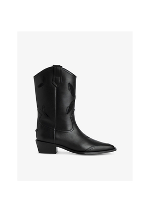 Womens Zadig&Voltaire Cara Western Leather Ankle Boots