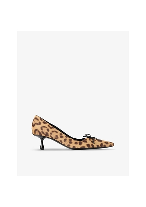 Womens Jimmy Choo Scarlett 50 Leopard-Pattern Calf-Hair Courts