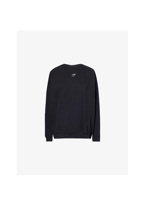 Womens Gymshark Training Oversized Fleece Cotton-Blend Sweatshirt