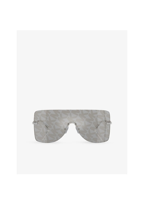 Womens Michael Kors Mk1148 London Square-Frame Metal Sunglasses