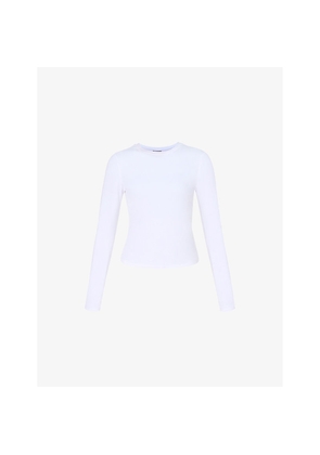 Womens Sweaty Betty Essential Sculpt Long-Sleeve Stretch-Woven Top