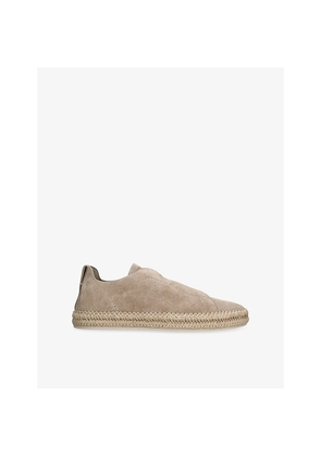 Mens Zegna Triple Stitch Suede Espadrilles
