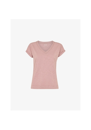 Womens Whistles Willa V-Neck Cotton-Jersey T-Shirt