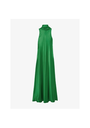 Womens Reiss Fae Cape-Back Satin Maxi Dress