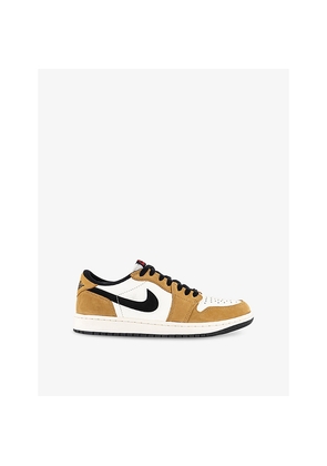 Mens Air Jordan 1 Low OG Suede Low-Top Trainers