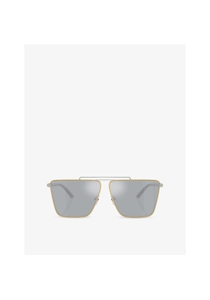 Womens Versace Ve2266 Square-Frame Metal Sunglasses