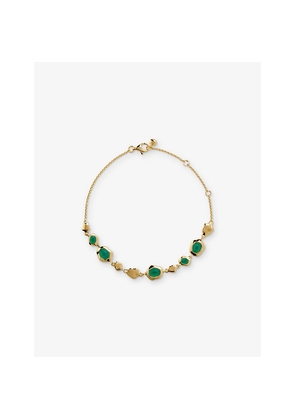 Womens Monica Vinader Odyssey Pebbled Onyx and 18ct Yellow-Gold Vermeil Chain Bracelet