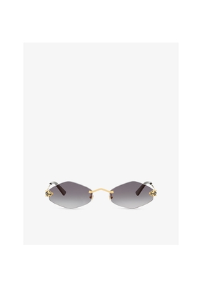 Womens Cartier ct0433S Cat Eye-Frame Metal Sunglasses