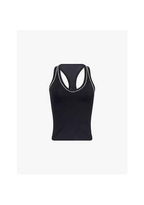 Womens We Are Tala Dayflex Built-In Support V-Neck Racer Stretch-Woven Vest Top
